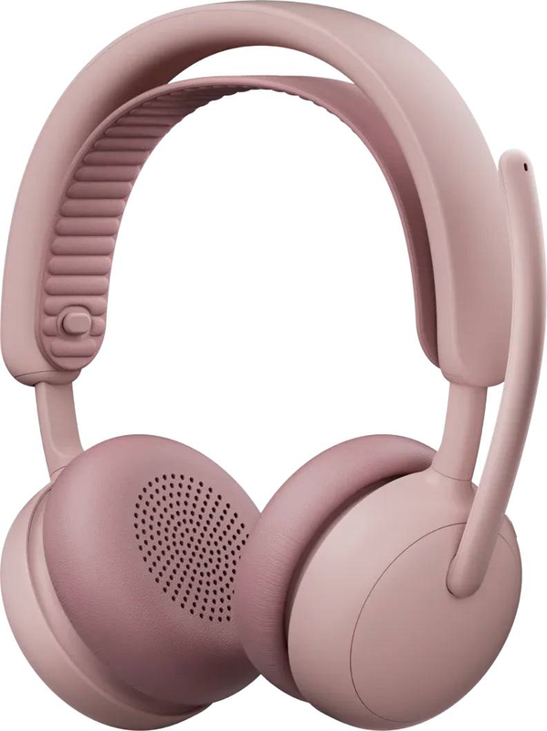 Logitech zone wireless 2 es business headset rose microsoft teams certified adaptive anc on-ear bluetooth USB-c receiver USB-a adapter ai noise cancelling dual mic 40mm, , medium-null