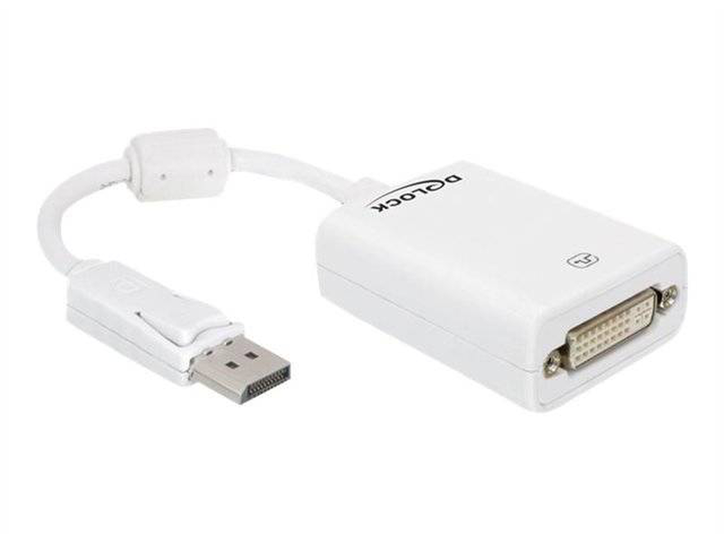 Delock adapter displayport 1.1 male > dvi female passive white, , medium-null