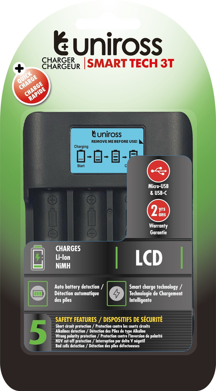 Uniross ux007 smart tech charger 3t, , medium-null