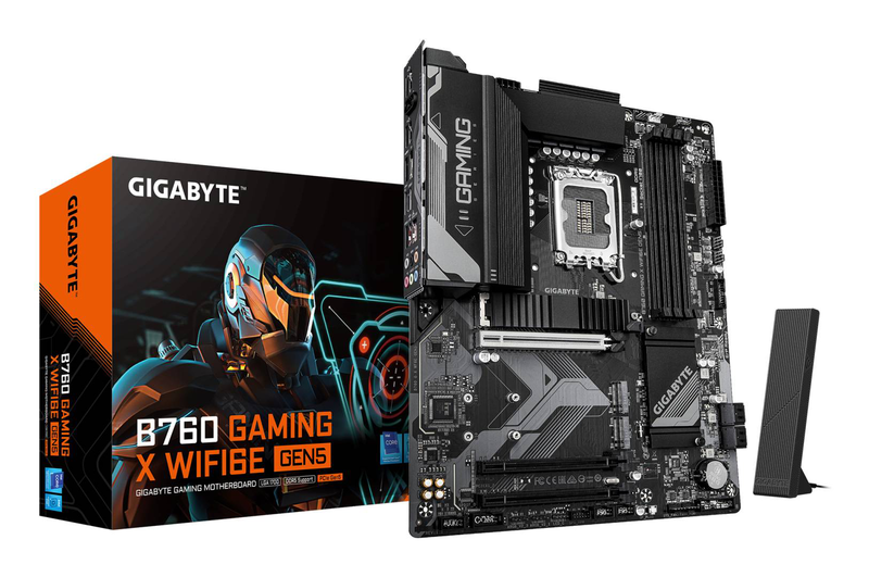 Gigabyte b760 gaming x Wi-Fi 6e Gen5 atx lga1700 ddr5 motherboard-null
