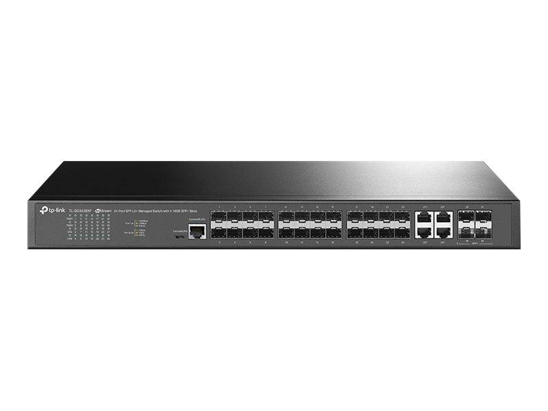 Tp-link jetstream tl-sg3428xf v1.6 managed switch | 24-port l2+ rack-mountable | 20x sfp + 4x 10g sfp+, , medium-null