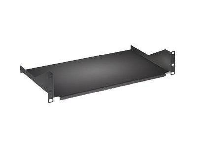 Intellinet fixed shelf / rack shelf / black, ral 9005 / 2u / 19", , medium-null