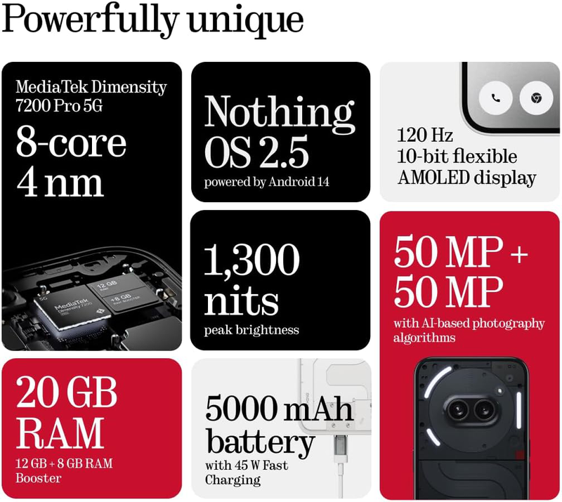 Nothing phone 2a 12GB+256GB black, , medium-null