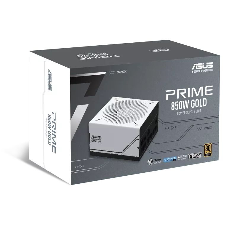 Asus prime 850w gold ap-850g atx 3.0 fully modular power supply 80 plus gold pcie 5.0 16-pin black white-null