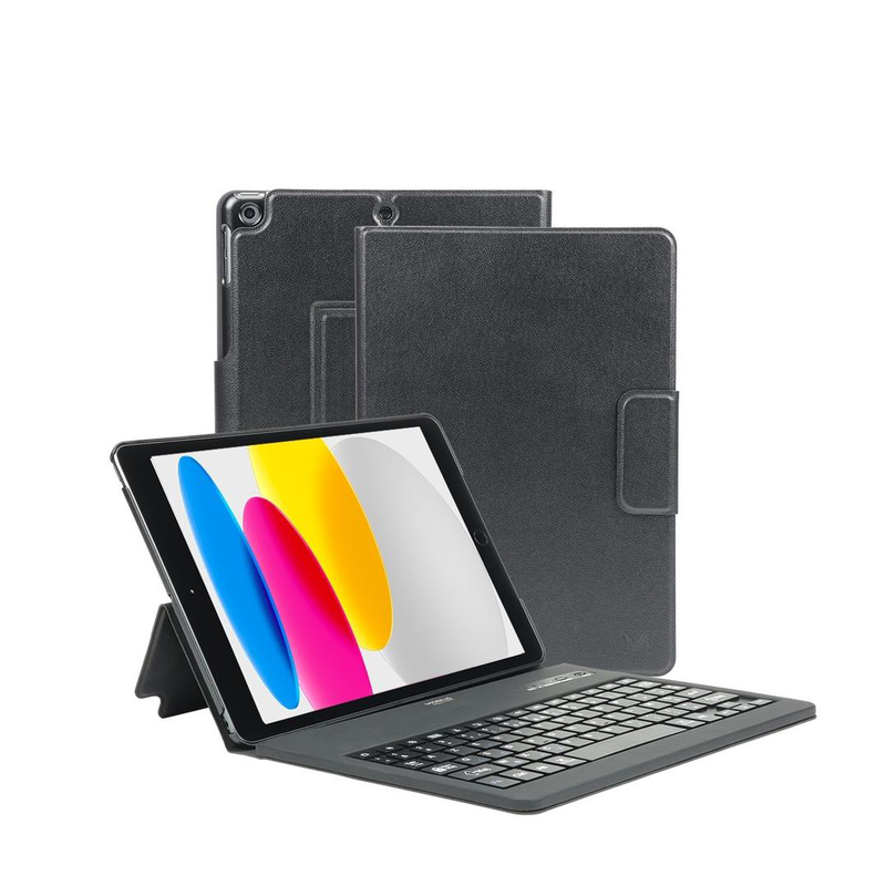 Mobilis origine - keyboard and folio case (folio protective case) - wireless - bluetooth - azerty - french - black keyboard, black case - for apple 10.9-inch ipad (10th Generation), , medium-null