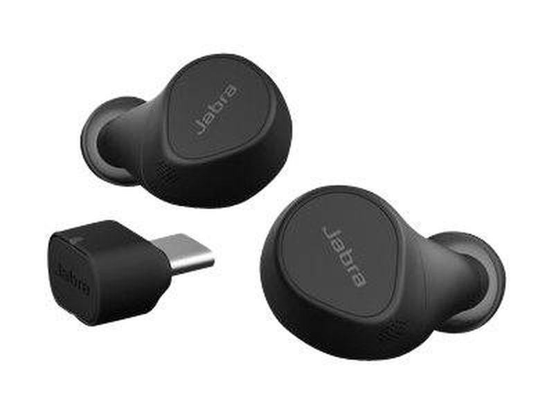 Jabra evolve2 buds uc true wireless earbuds anc 6-mic multisensor voice USB-c adapter bluetooth 5.2 ip57 black-null