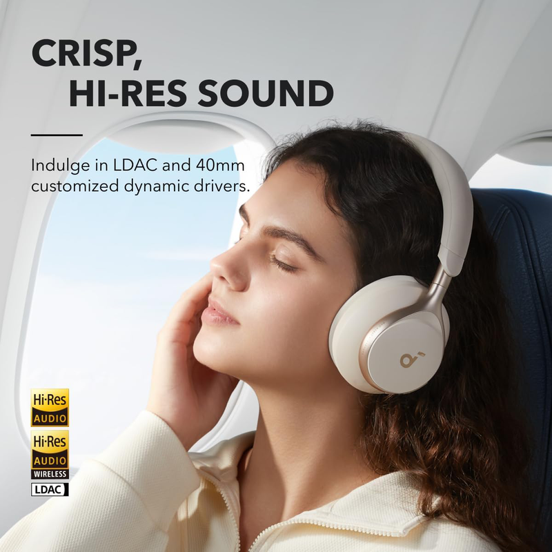Product image: Anker soundcore headphones hires anc space one white, , medium-null
