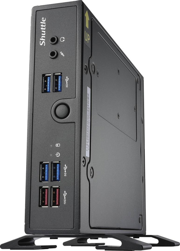 Shuttle xpc slim ds50u3 fanless barebone slim pc Intel Core i3-1315u iris xe ddr5 dual lan no ram no SSD no os black-null