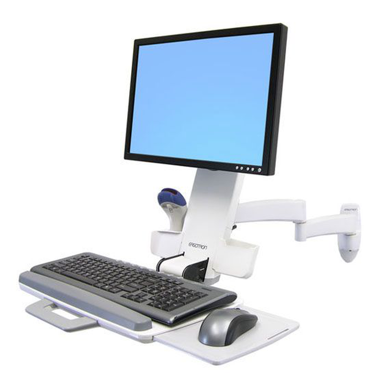 Ergotron 200 series combo arm 45-230-216 wall monitor + keyboard tray vesa 8.2kg white-null