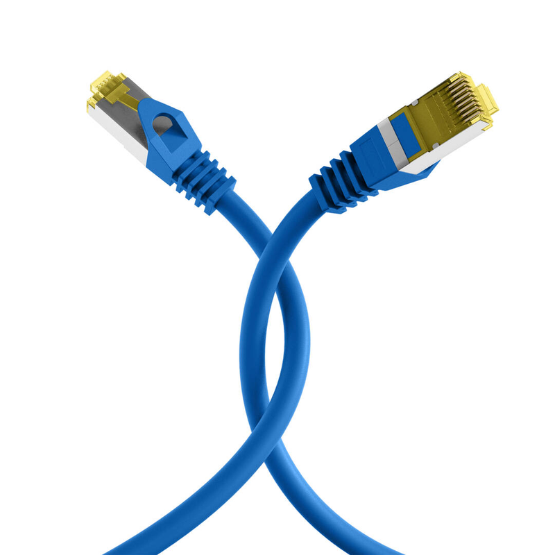 Efb-elektronik / patch cable / rj-45 (m) to rj-45 (m) / 15 mm / 6.5 mm / s/ftp / cat 6a / halogen-free / blue-null