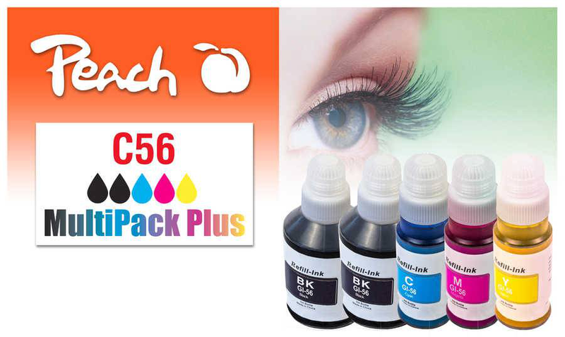 Peach combi pack plus, compatible with canon gi-56, , medium-null