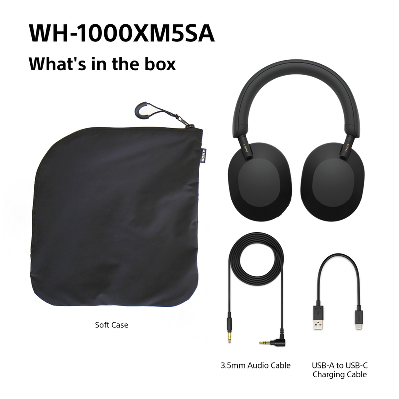Sony wh-1000xm5 over-ear &alpha;&sigma;ύ&rho;&mu;&alpha;&tau;&alpha; &alpha;&kappa;&omicron;&upsilon;&sigma;&tau;&iota;&kappa;ά bluetooth/USB-c &mu;&epsilon; 30 ώ&rho;&epsilon;&sigmaf; &lambda;&epsilon;&iota;&tau;&omicron;&upsilon;&rho;&gamma;ί&alpha;&sigmaf; &alpha;&sigma;&eta;&mu;ί-null