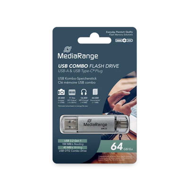 Mediarange USB a and USB c 64GB, , medium-null