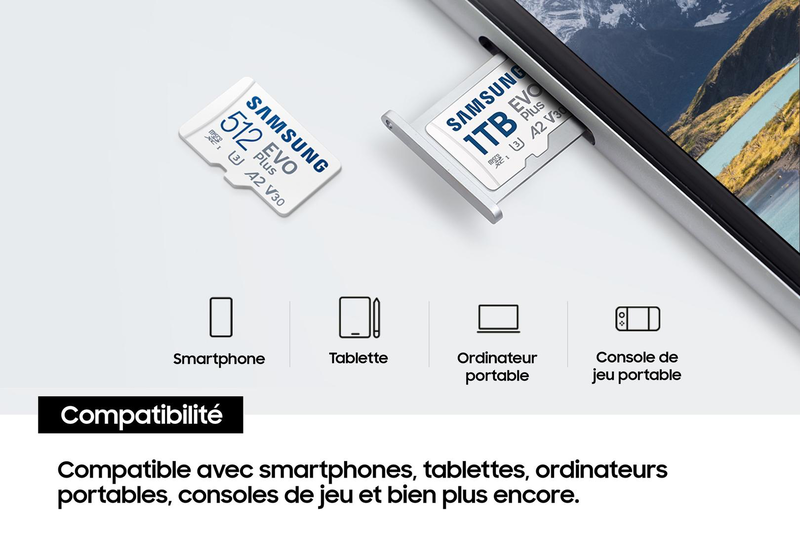 1TB micro sd memory card samsung evo plus v30-null