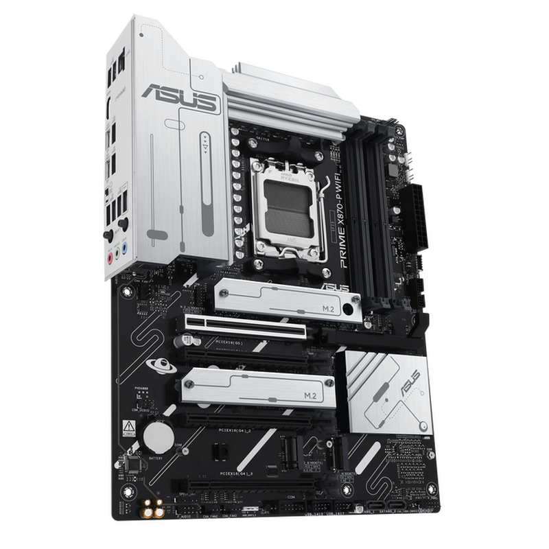 Asus prime x870-p Wi-Fi atx motherboard socket am5 AMD x870 ddr5 pcie 5.0 quad m.2 Wi-Fi 7 USB4 2.5GBe black-null
