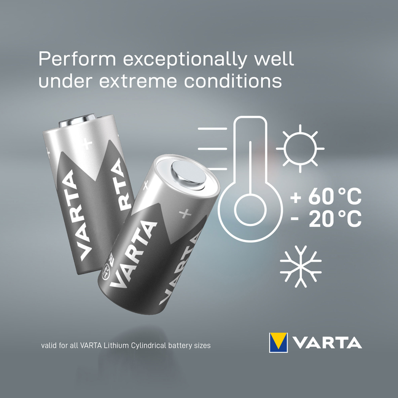Varta lithium cylindrical cr123a, cr17345 (round cell battery, 3v) pack of 1, , medium-null