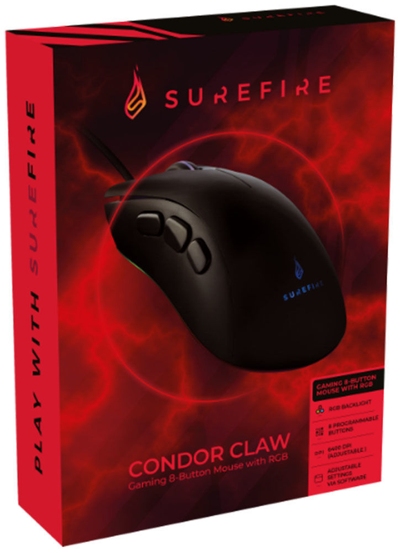 Surefire condor claw rgb gaming mouse 8 buttons, , medium-null