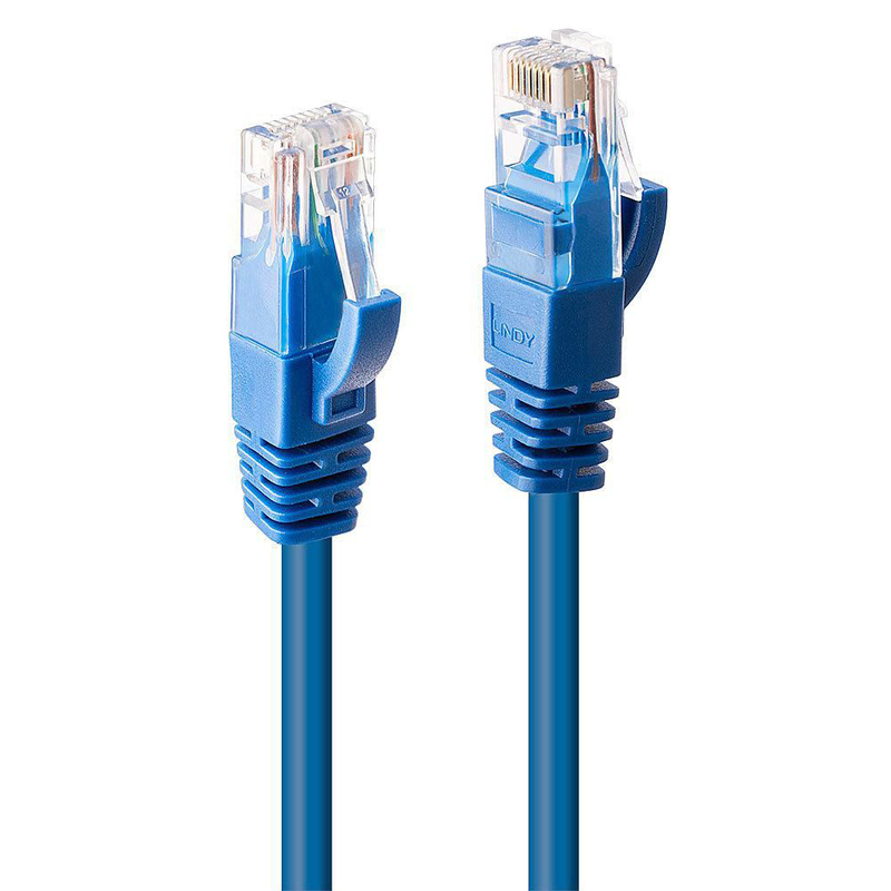 Lindy - patch cable - rj-45 (m) to rj-45 (m) - 1 m - utp - cat 6 - molded, snagless, stranded - blue-null