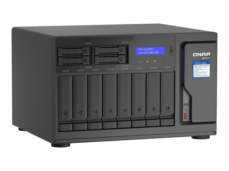 Qnap TVs-h1288x-w1250-16g 12-bay quts hero nas intel xeon w-1250 16GB ddr4 ecc dual 10GBe HDMI dual m.2 diskless-null