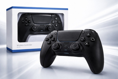 Wireless game controller for playstation 5 &ndash; black | dual motor vibration & ergonomic design, , medium