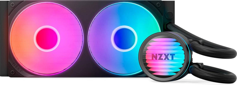 Nzxt kraken core 240 rgb black 240mm aio liquid CPU cooler single-frame rgb fans copper base rgb pump cap 5v-null