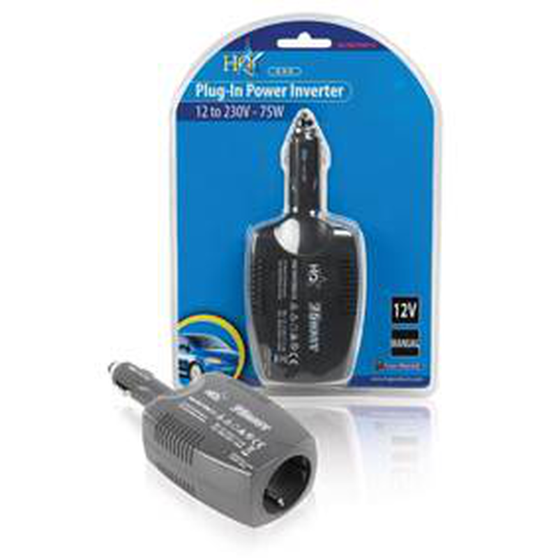 Car inverter 75w 12v in to 230v out, , medium-null