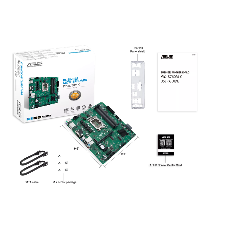Asus motherboard lga1700 matx ddr5 pro b760m-c-csm, , medium-null
