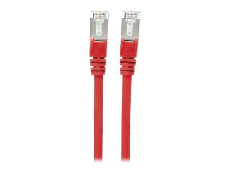 Intellinet network patch cable, cat7 cable/cat6a plugs, 10m, red, copper, s/ftp, lsoh / lszh, pvc, rj45, gold plated contacts, snagless, booted, polybag - network cable - rj-45 (m) to rj-45 (m) - 10 m - sftp - cat 7 (cable) / cat 6a (connectors) - halogen-null