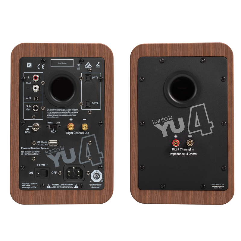Kanto yu4 &epsilon;&nu;&epsilon;&rho;&gamma;ά &eta;&chi;&epsilon;ί&alpha; 140w &mu;&epsilon; phono preamp & bluetooth - walnut (&zeta;&epsilon;ύ&gamma;&omicron;&sigmaf;)-null