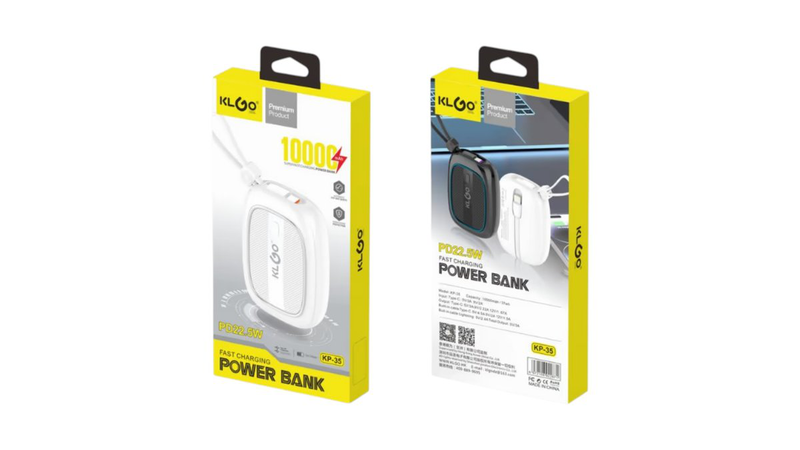 Klgo kp-35 power bank 10000mAh 22.5w with 2 ports, , medium-null