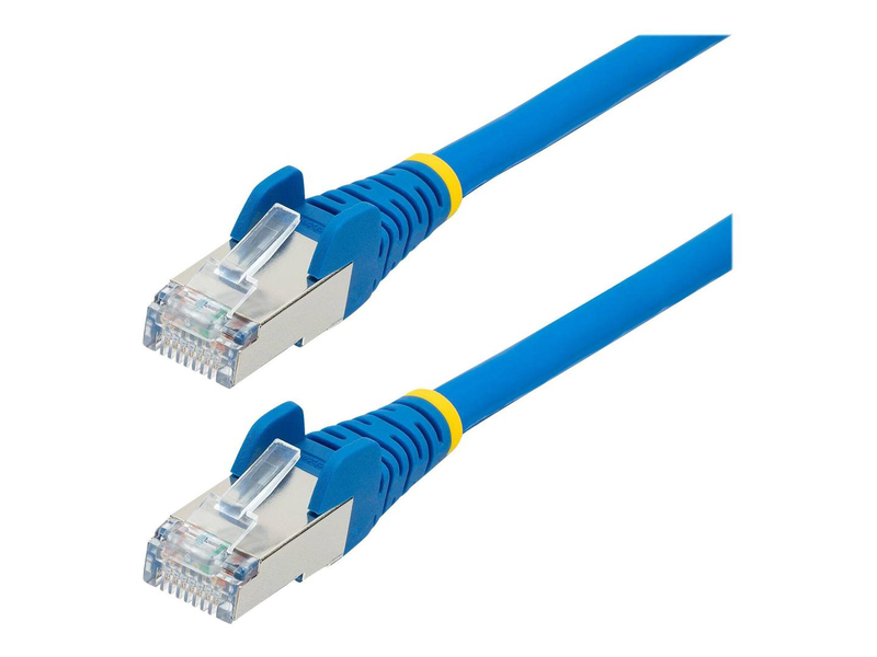 Startech.com 50cm cat6a ethernet cable - blue - low smoke zero halogen (lszh) - 10GBe 500mhz 100w poe++ snagless rj-45 w/strain reliefs s/ftp network patch cord - patch cable - rj-45 (m) to rj-45 (m) - 50 cm - s/ftp - cat 6a - ieee 802.3bt - halogen-free,-null