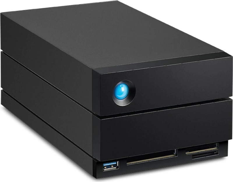 Lacie 2big dock stlg32000400 32TB 2-bay thunderbolt 3 raid das, USB 3.2 Gen 2, card readers, displayport-null