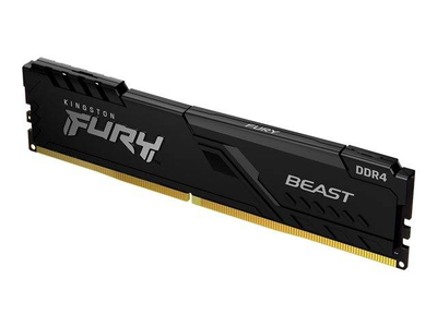 Kingston fury beast 16GB ddr4-3600 cl18 1.35v xmp udimm non-ecc black desktop memory kf436c18bb/16, Black, medium