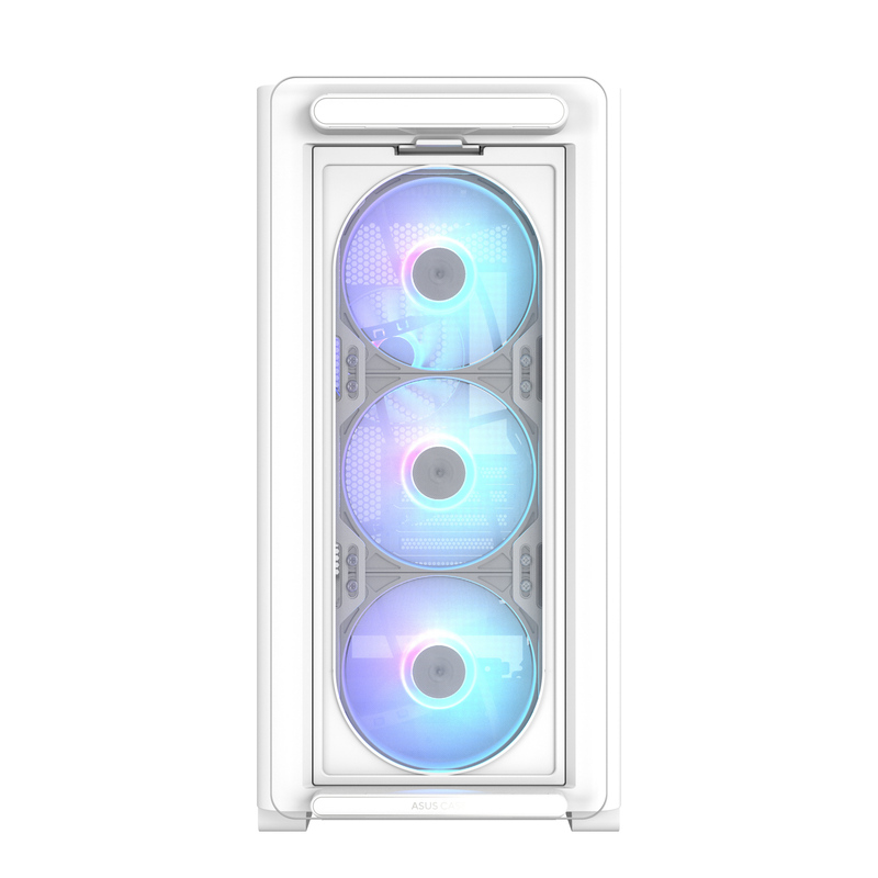Asus pc case matx tempered glass 4xargb fans a23 plus white, , medium-null