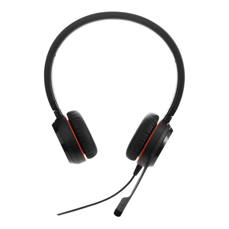 Jabra evolve 30 II uc stereo 5399-829-309 wired on-ear office headset USB-a 3.5mm noise-cancelling mic black-null