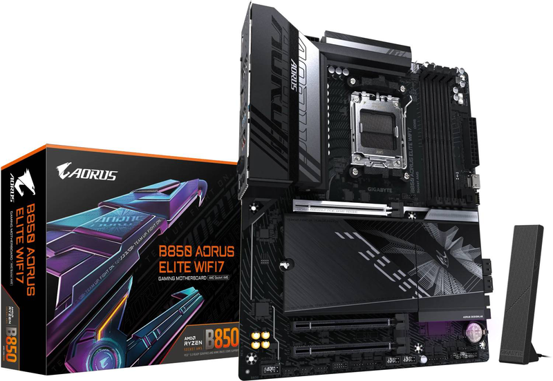 Gigabyte b850 aorus elite Wi-Fi7 am5 atx ddr5 motherboard, , medium-null