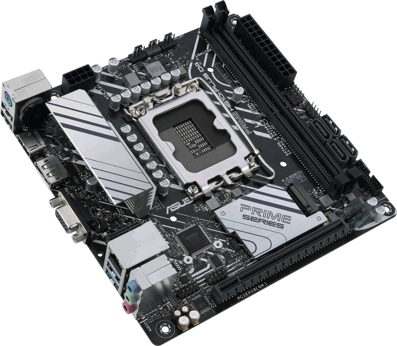 Asus prime h610i-plus d4-csm motherboard mini-itx lga1700 h610 ddr4 pcie 4.0 HDMI displayport vga, , medium-null