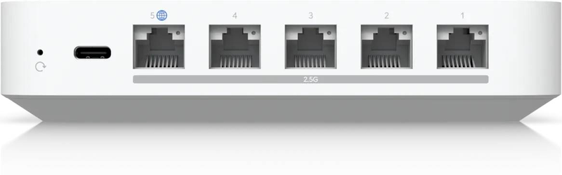 Ubiquiti unifi cloud gateway max ucg-max router 5x 2.5GBe 2.3GBps ids/ips 30+ unifi devices nvr-ready white-null