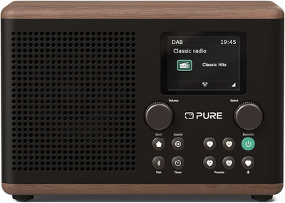 "pure elan connect+pure classic h4 stereo internet radio with dab+ and bluetooth", Coffeee Black/walnut, medium