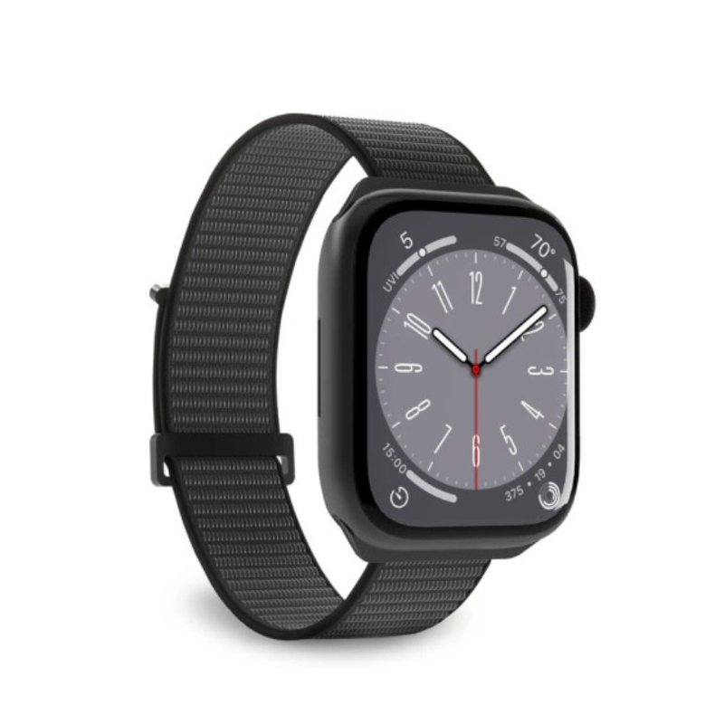 Product image: Puro nylon sport strap apple watch 44/45/49mm black, , medium-null