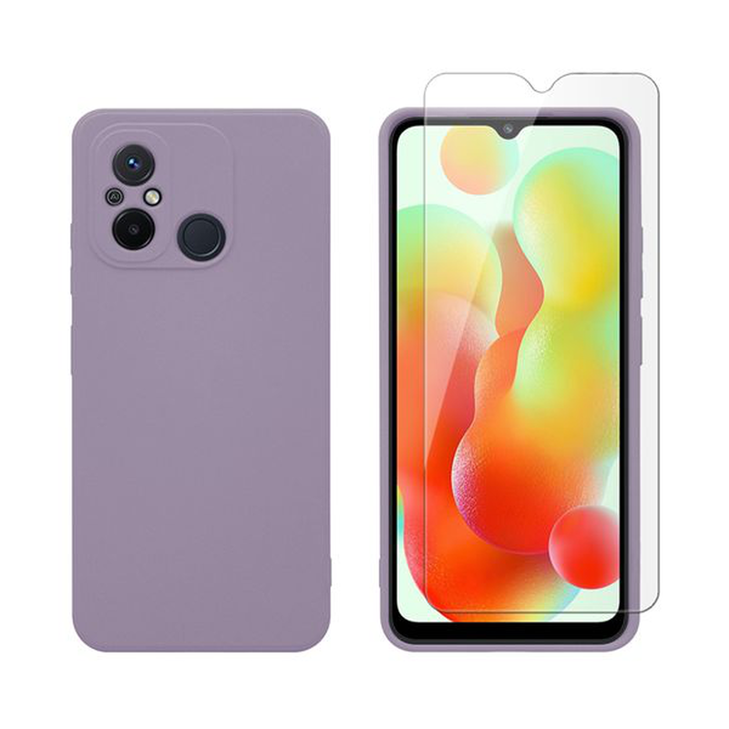 Product image: Xiaomi Redmi 12c TPU & tempered glass purple-null