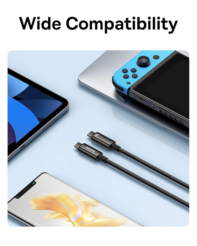 Baseus cable USB-c to USB-c tungsten gold 240w 1.0m blk, , medium-null