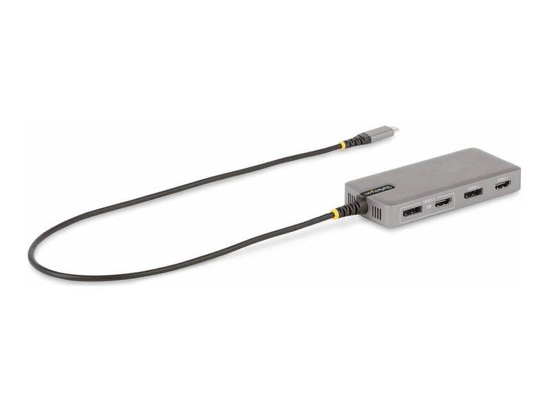 Startech.com 117b-USBc-multiport USB-c triple-monitor multiport adapter dual 4k 60hz HDMI displayport 100w pd gbe grey-null