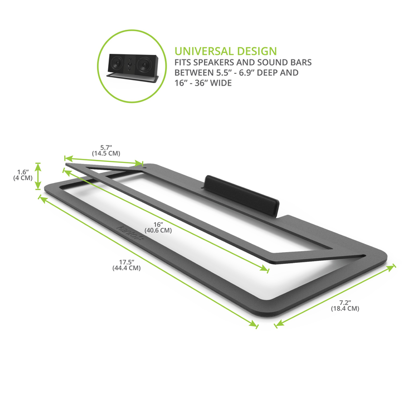 Kanto s10 low-profile angled sound bar and center channel speaker stand for home theater-null