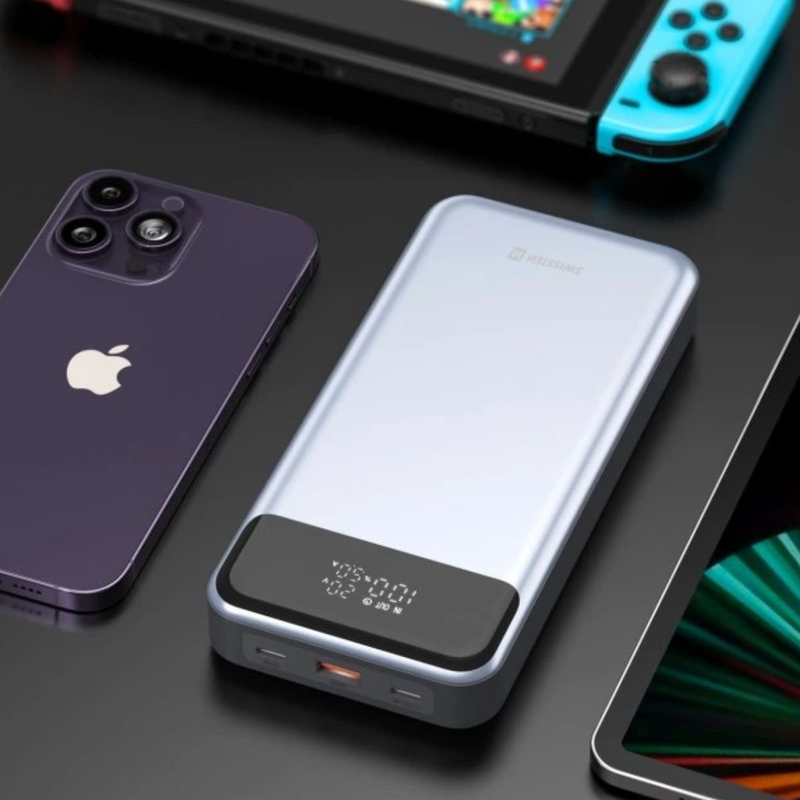 Swissten powerbank 30000mAh 133w power delivery &mu;&epsilon; lcd &omicron;&theta;ό&nu;&eta; & &gamma;&rho;ή&gamma;&omicron;&rho;&eta; &phi;ό&rho;&tau;&iota;&sigma;&eta; 22013917 &gamma;&kappa;&rho;&iota;, , medium-null