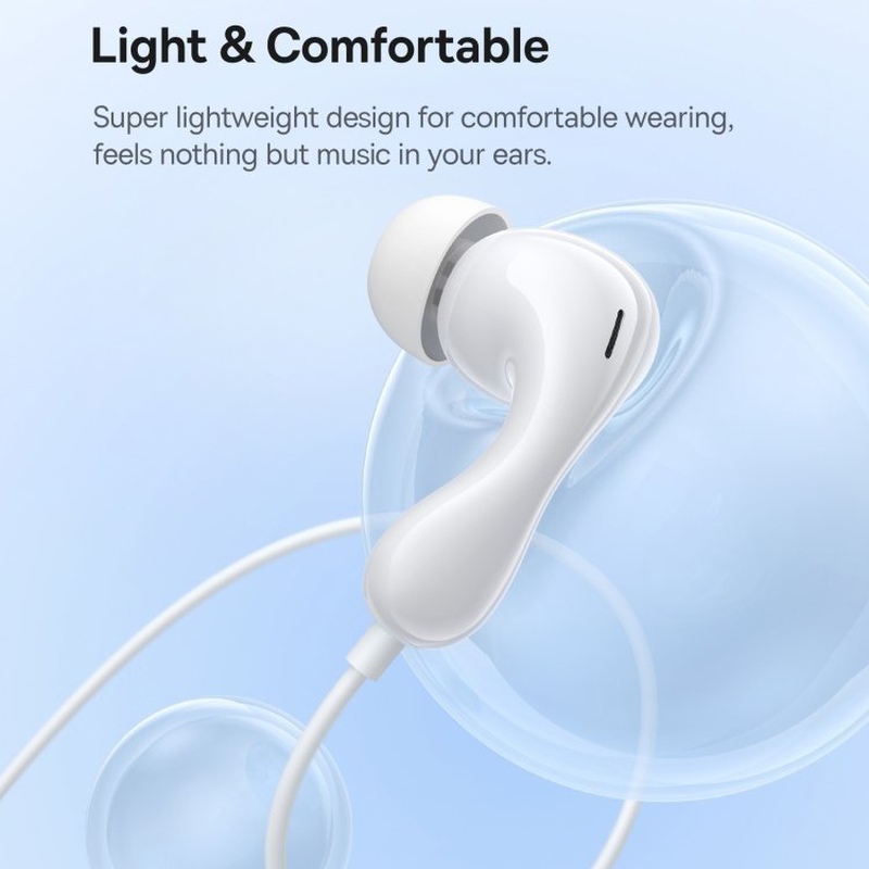 Baseus headphones in ear wired type c hires cz20 white, , medium-null