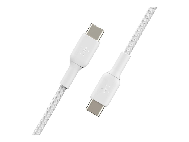 Belkin boost charge / USB cable / 24 pin USB-c (m) to 24 pin USB-c (m) / USB 2.0 / 3 a / 1 m / USB power delivery (60w) / white (pack of 2), , medium-null