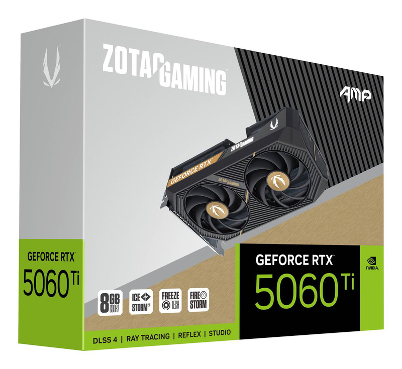 Zotac gaming geforce RTX 5060 ti amp 8GB gddr7 graphics card, , medium-null