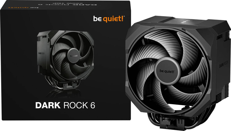 Be quiet! Dark rock 6 CPU Air cooler single-tower 135mm silent wings pwm fan 6 heatpipes 220w tdp black-null