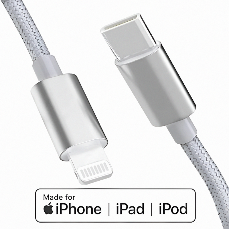 Product image: Knf fast charging wire Type-C to lightning (iPhone) / καλώδιο γρήγορης φόρτισης 2 μέτρα-null